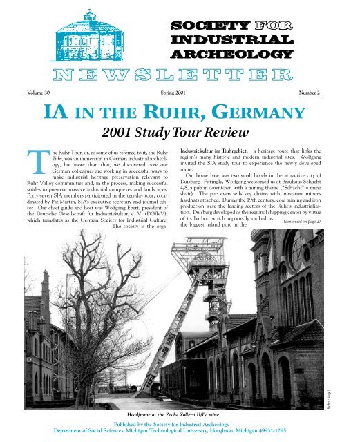 RUHR, GERMANY - Society for Industrial Archeology