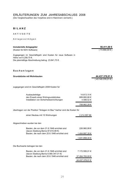 Geschäftsbericht 2008 zum herunterladen. - Gartenstadt Hamburg eG