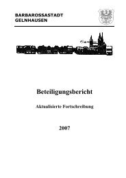 Beteiligungsbericht 2006 Fortschreibung 2007 - 24 09 ... - Gelnhausen