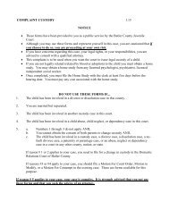 COMPLAINT CUSTODY 1.15 NOTICE â¢ These forms have been ...