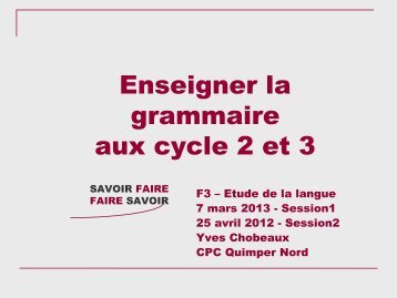 La comprÃ©hension en lecture au cycle 3