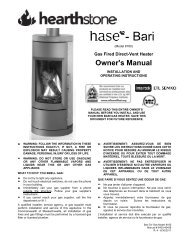 Bari DV Model 8180 Manual - Hearthstone Stoves