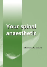 Your spinal anaesthetic - aagbi