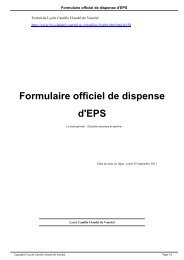 Formulaire officiel de dispense d'EPS - LycÃ©e Camille Claudel de ...