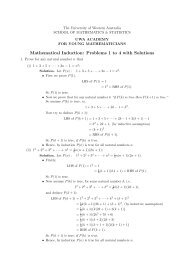 Mathematical Induction: Problems with Solutions - The University of ...