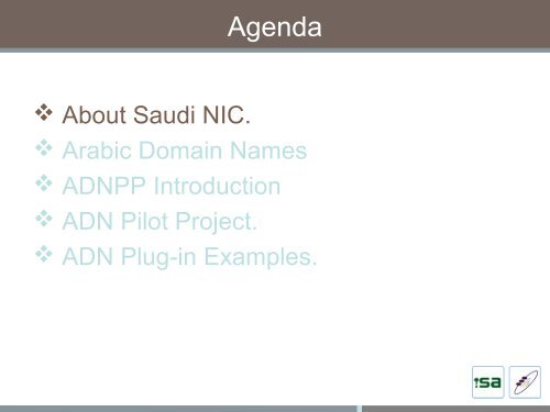 Arabic Domain Names Pilot Project