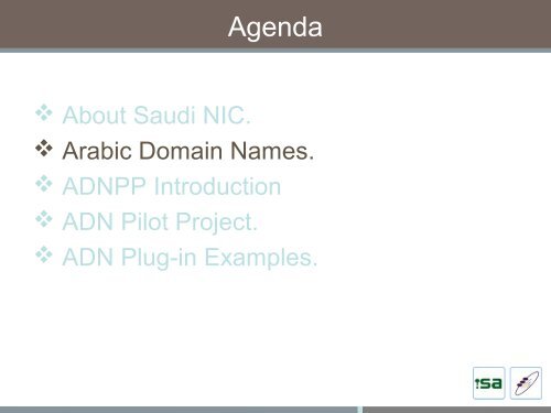 Arabic Domain Names Pilot Project