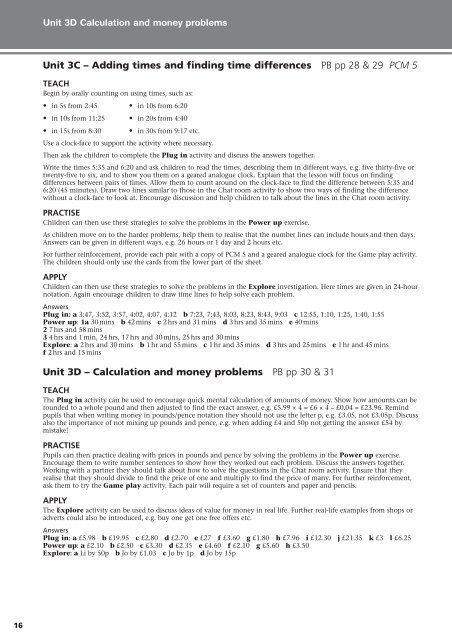 Unit 3A â Reading/writing times; using timetables ... - Rising Stars