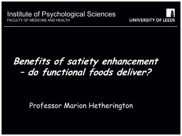 Marion Hetherington - Faculty of Health and Life Sciences