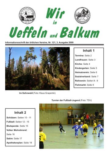 Termine - Herzlich willkommen in Ueffeln-Balkum!