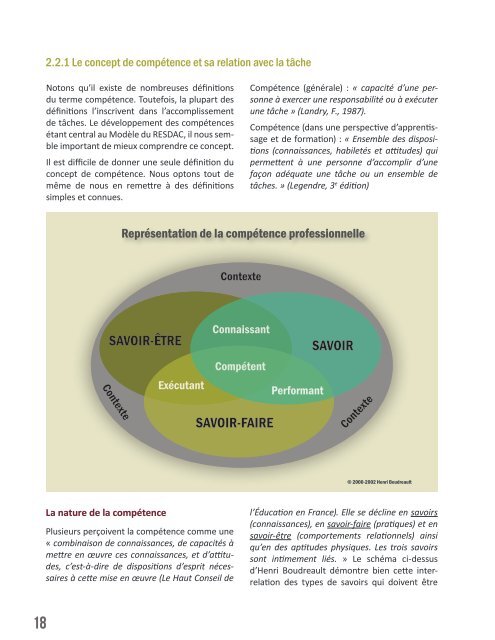 Référentiel pour le développement de compétences ...