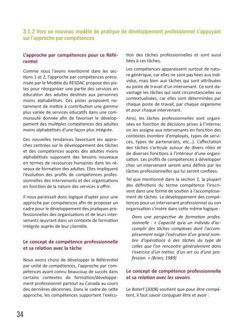 Référentiel pour le développement de compétences ...