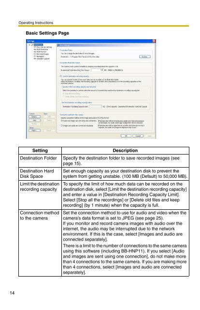 Operating Instructions - Panasonic