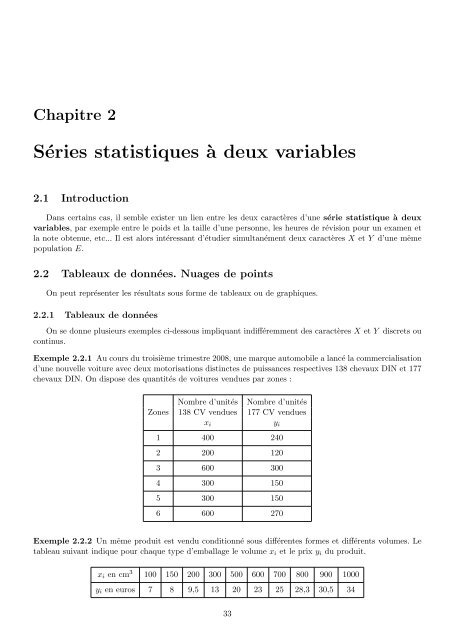 ISCID-CO - PRÃPA 1`ere annÃ©e STATISTIQUES ET ... - LMPA