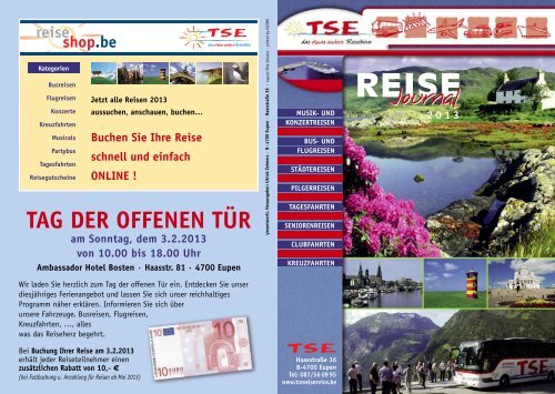 Reisekatalog 2013 - TSE Travelservice
