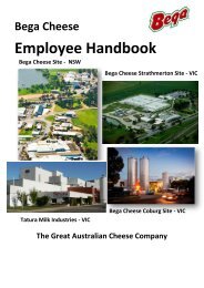 Bega Cheese Employee Handbook