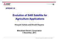 Evolution of SAR Satellite for Agriculture Applications - APRSAF