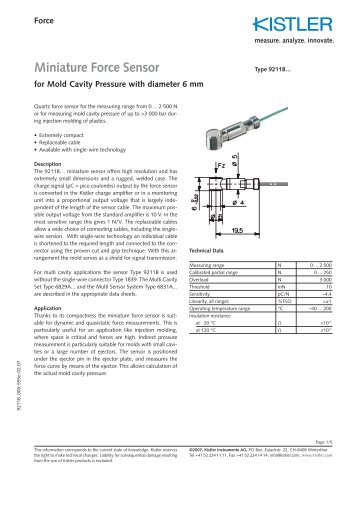 Data sheet, Type 9211B...