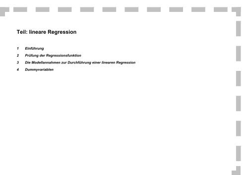 Teil: lineare Regression