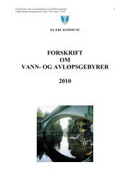 Forskrift for vann- og avlÃ¸psgebyrer - Lokal tjenestekatalog