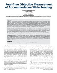 Real-Time Objective Measurement of Accommodation While Reading