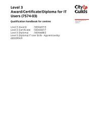 Level 3 Award/Certificate/Diploma for IT Users (7574 ... - City & Guilds