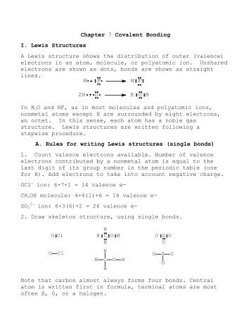 Chapter 7 Covalent Bonding