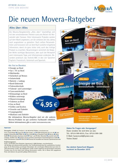 mit Ihren HymerCard-Reisen 2011! - HYMER.com