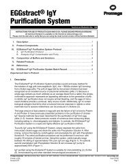 EGGstract(R) IgY Purification System Technical Bulletin #TB188