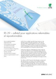RS 29 â adhÃ©sif pour applications refermables et ... - UPM Raflatac