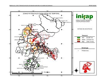 zonas potenciales para avena de temporal - INIFAP Zacatecas