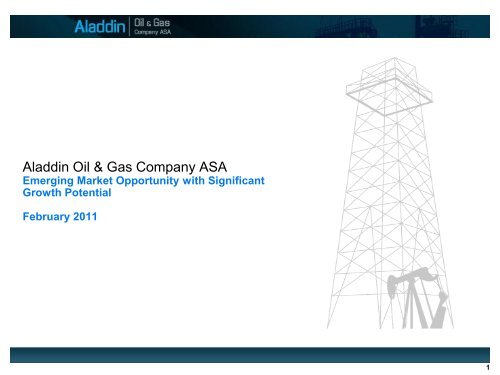 Aladdin Oil & Gas Company ASA
