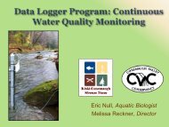 Eric Null, Conemaugh Valley Conservancy, âData Logger Program ...