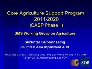 Core Agriculture Support Program, 2011-2020 - GMS-EOC