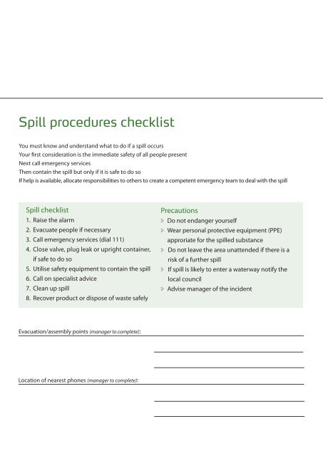 Emergency Procedures Flip Chart