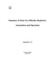 Summary of State Sex Offender Registries - Bureau of Justice Statistics