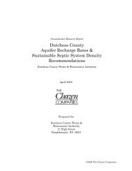 Dutchess County Aquifer Recharge Rates & Sustainable Septic ...