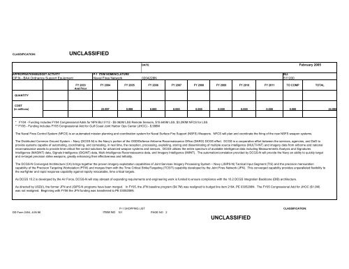 Other Procurement, BA 4 - U.S. Navy