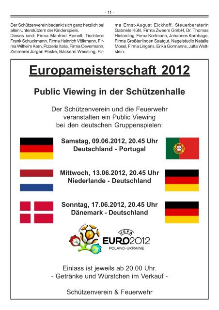 Samstag, 09.06.2012, 20.45 Uhr Deutschland - Herzlich willkommen ...