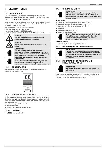 H57752-v00 Manuale Istruzioni VTNC - Rhoss