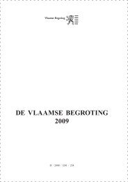 DE VLAAMSE BEGROTING 2009 - FIN