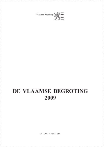 DE VLAAMSE BEGROTING 2009 - FIN