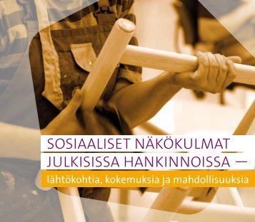 Julkaisu: Sosiaaliset nÃ¤kÃ¶kulmat julkisissa hankinnoissa - Espinno