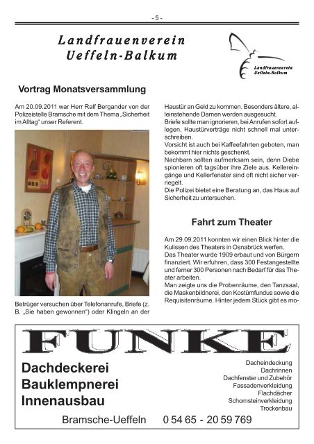 Titelseite 1.pmd - Herzlich willkommen in Ueffeln-Balkum!