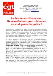 La Penne sur huveaune: mobilisation contre la ... - CGT Police