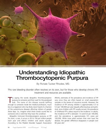 Understanding Idiopathic Thrombocytopenic Purpura - IG Living