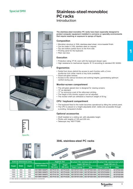 Stainless-steel and Thermoplastic Universal ... - Schneider Electric