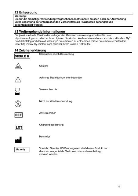 Gebrauchsanweisung iSyÂ® Implantatsystem - Alltec Dental