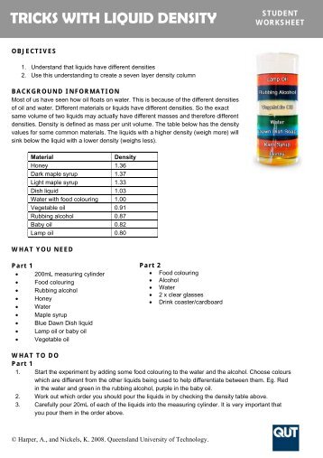 7 layer density column Seven layer density column introduction: have you ever put two different liquids together and observed how they mix together have you ever seen what happens when. 7 layer density column Seven layer density column introduction: have you ever put two different liquids together and observed how they mix together have you ever seen what happens when.