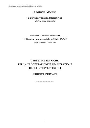 EDIFICI PRIVATI - Regione Molise